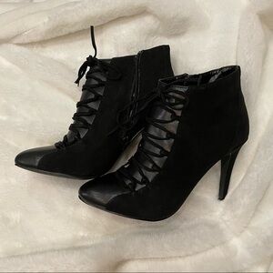 Style & Co Casie Faux Lace up Black Boots - size 7.5 New in Box